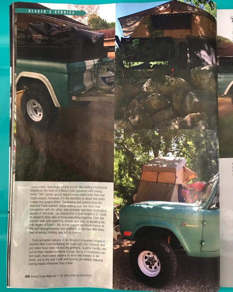 LAL Customs Featured in Bronco Driver Magazine