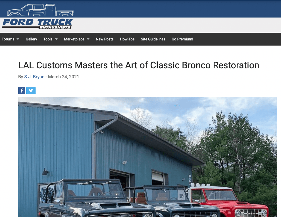 LAL Customs Masters the Art of Classic Bronco Restoration on Ford-Trucks.com
